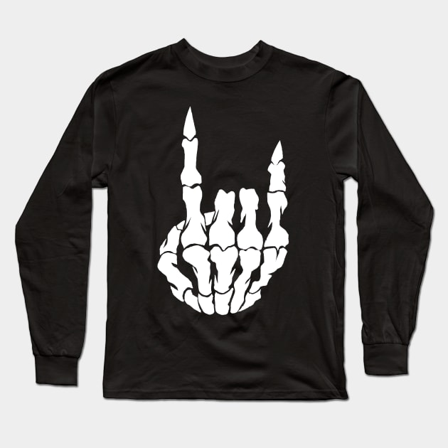 Heavy Metal, Horns Up Long Sleeve T-Shirt by wildsidecomix